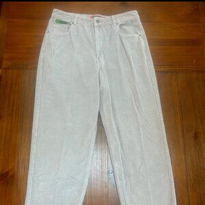 Empyre Tori Light Grey Corduroy Skate Pants Size 14